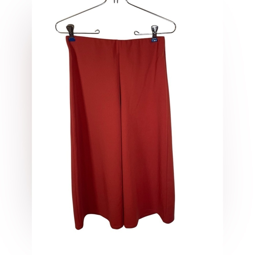 Basement wide legged cropped burnt orange women’s pants